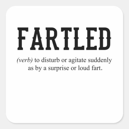 FARTLEDジョークパパおもしろいことわざオフィス職人 スクエアシール (正面)