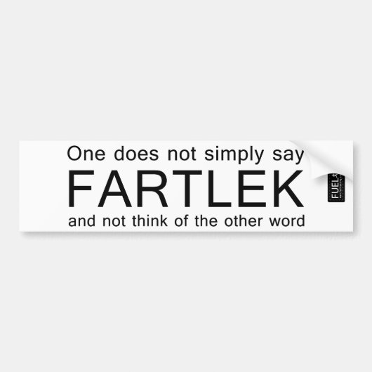 Fartlek バンパーステッカー (正面)