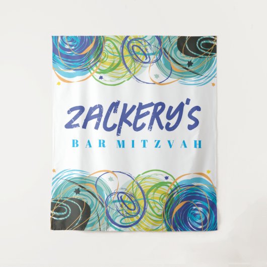 FARTSYアートバーバルミツワー写真背景 タペストリー (正面)