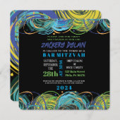 FARTSYアートバーバルミツワー招待状カード 招待状 (正面/裏面)