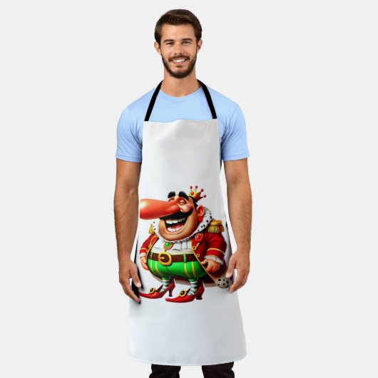 Fasching und Karneval mit Humor Mr. Langnase エプロン (着用した状態)
