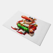 Faschingsprinz mit langer Nase - Fasching Karneval ドアマット (アングル)