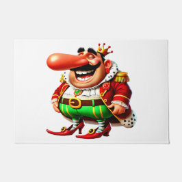 Faschingsprinz mit langer Nase - Fasching Karneval ドアマット