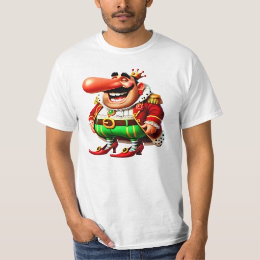 Faschingsprinz mit langer Nase - Fasching Karneval Tシャツ (正面)