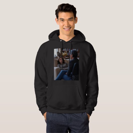 Fascination With Ducks men black hooded sweatshirt パーカ (正面フル)