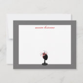 Fascinator及び帽子の立場-平らなNotecards ノートカード (正面)