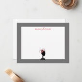 Fascinator及び帽子の立場-平らなNotecards ノートカード (正面/裏面インサイチュ)