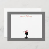 Fascinator及び帽子の立場-平らなNotecards ノートカード (正面/裏面)