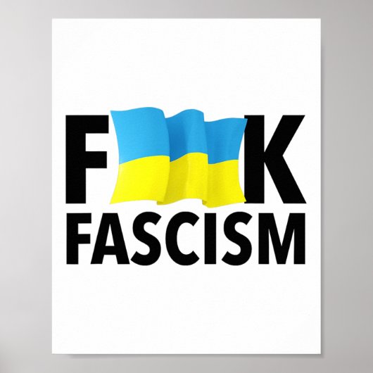 Fascism - Censored With Ukrainian Flag  ポスター (正面)