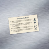 Fascism Defined Fridge Magnet Pack of 25 マグネット名刺 (インサイチュ)