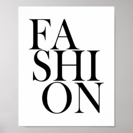 FASHION - スタイリッシュでエレガントなタイポグラフィの引用 ポスター