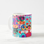 fashion abstract floral design コーヒーマグカップ (正面左)