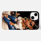 Fashion Black Girl Phone Case – Luxury Aesthetic Case-Mate iPhoneケース (裏面 (横))