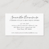 Fashion Boutique Dress 名刺 (裏面)