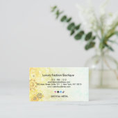 Fashion Boutique Gold Elegant Business Card 名刺 (スタンド正面)
