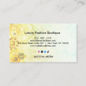 Fashion Boutique Gold Elegant Business Card 名刺 (正面)