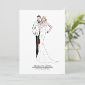 Fashion Bride and Groom 招待状 (スタンド正面)