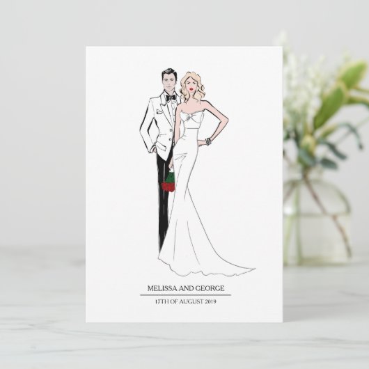 Fashion Bride and Groom 招待状 (スタンド正面)