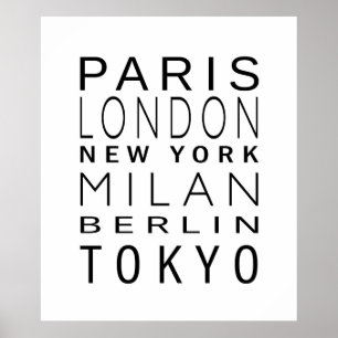 Fashion Capitals Poster ポスター