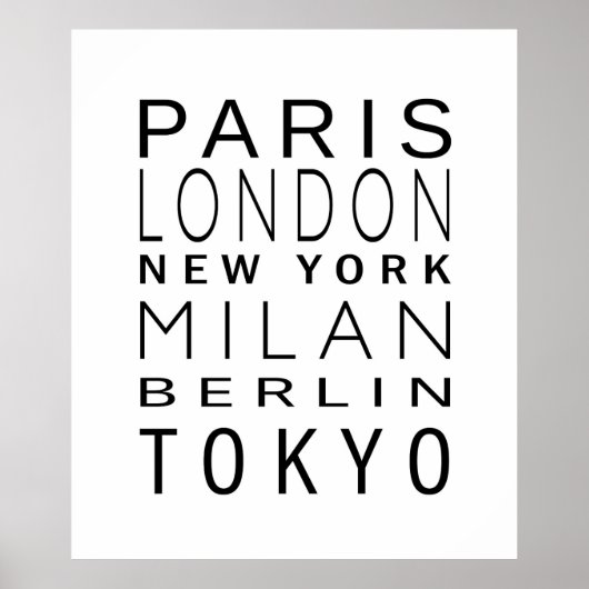 Fashion Capitals Poster ポスター (正面)