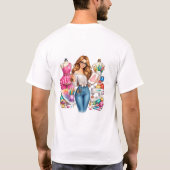 Fashion Designer Girl Art. Tシャツ (裏面)