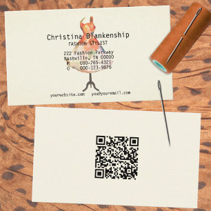 Fashion Designer Mannequin Torso QR Code Custom 名刺