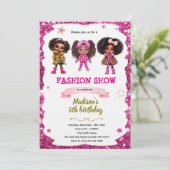 Fashion Doll Birthday party Invitation 招待状 (スタンド正面)
