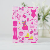 fashion doll clothes vintage 1990s pink 招待状 (スタンド正面)