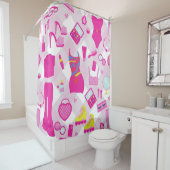 fashion doll clothes vintage 1990s pink gingham シャワーカーテン (インサイチュ)