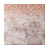 Fashion Elegant Ombre Pink Glitter Glitter Marble タイル (正面)
