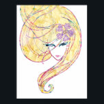 Fashion Girl ポスター<br><div class="desc">Digital fashion illustration with watercolor textures. You might also like:  



  


com</div>