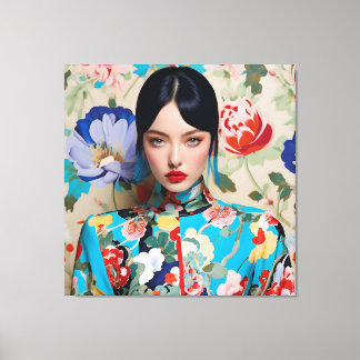 FASHION GIRL PORTRAIT N8 - generativecontent キャンバスプリント