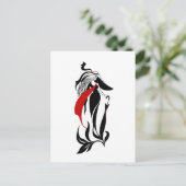 Fashion glamour beautiful graphic illustration ポストカード (スタンド正面)