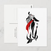 Fashion glamour beautiful graphic illustration ポストカード (正面/裏面)