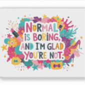 Fashion Glamour Makeup Statement Quote Design シール (正面)