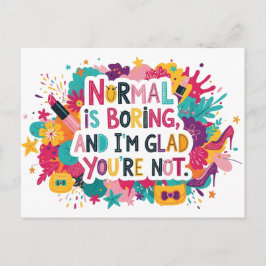 Fashion Glamour Makeup Statement Quote Design ポストカード