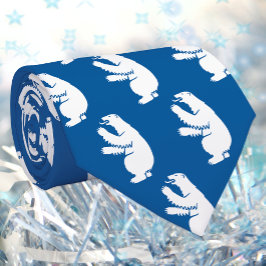 Fashion Greenland Emblem Tie, Blue, Polar Bear ネクタイ