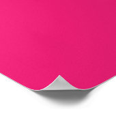 Fashion Hot Pink Personalized Color Background ポスター (角)