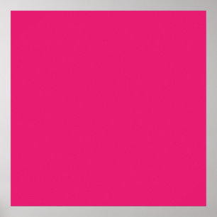 Fashion Hot Pink Personalized Color Background ポスター