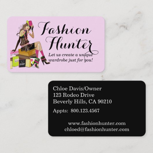 Fashion Hunter Business Card 名刺 (正面/裏面)