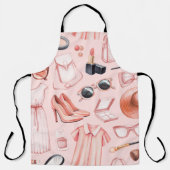 Fashion illustrations. Seamless pattern エプロン (正面)