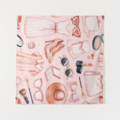Fashion illustrations. Seamless pattern タペストリー (正面(横))