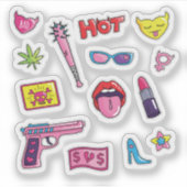 Fashion label sticker set シール (正面)