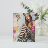 Fashion lady Collage ポストカード (スタンド正面)