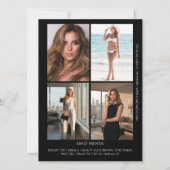 Fashion Model Comp Card | 5 Photos Double Sided 招待状 (裏面)