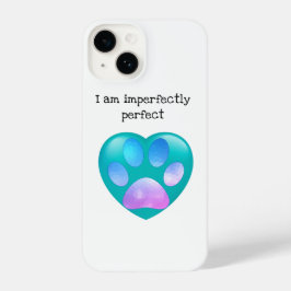 Fashion motivational pet foot print quote iPhone 14ケース