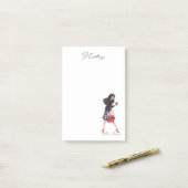 Fashion notepad girl boss- Fashion illustration ポストイット (デスク上)