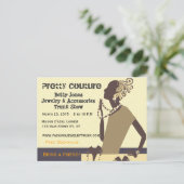 Fashion Pretty Couture Jewelry Trunk Show インビテーションポストカード (スタンド正面)