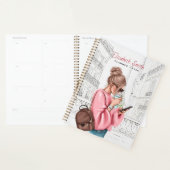 Fashion Pretty Girl with Coffee in Paris プランナー手帳 (ディスプレー)