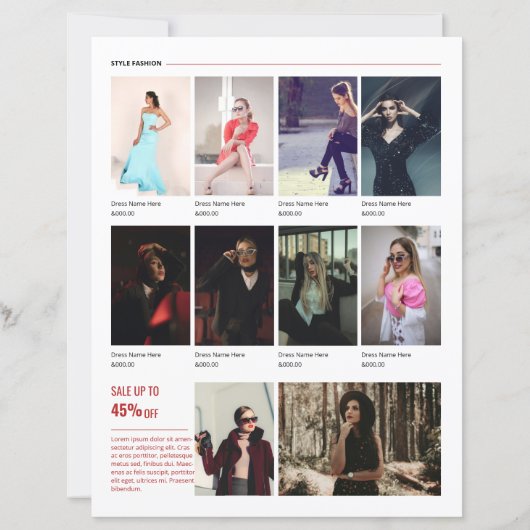 Fashion Product Promotion Flyer Template (裏面)